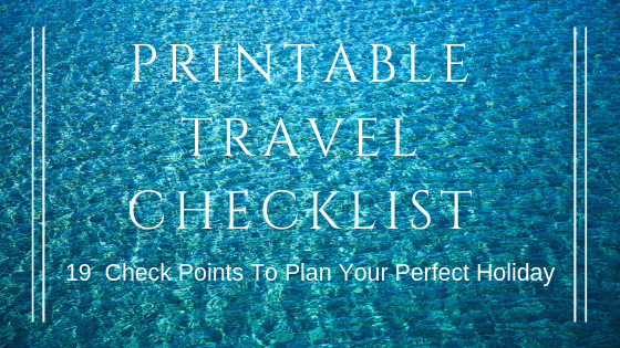 Printable Travel Checklist