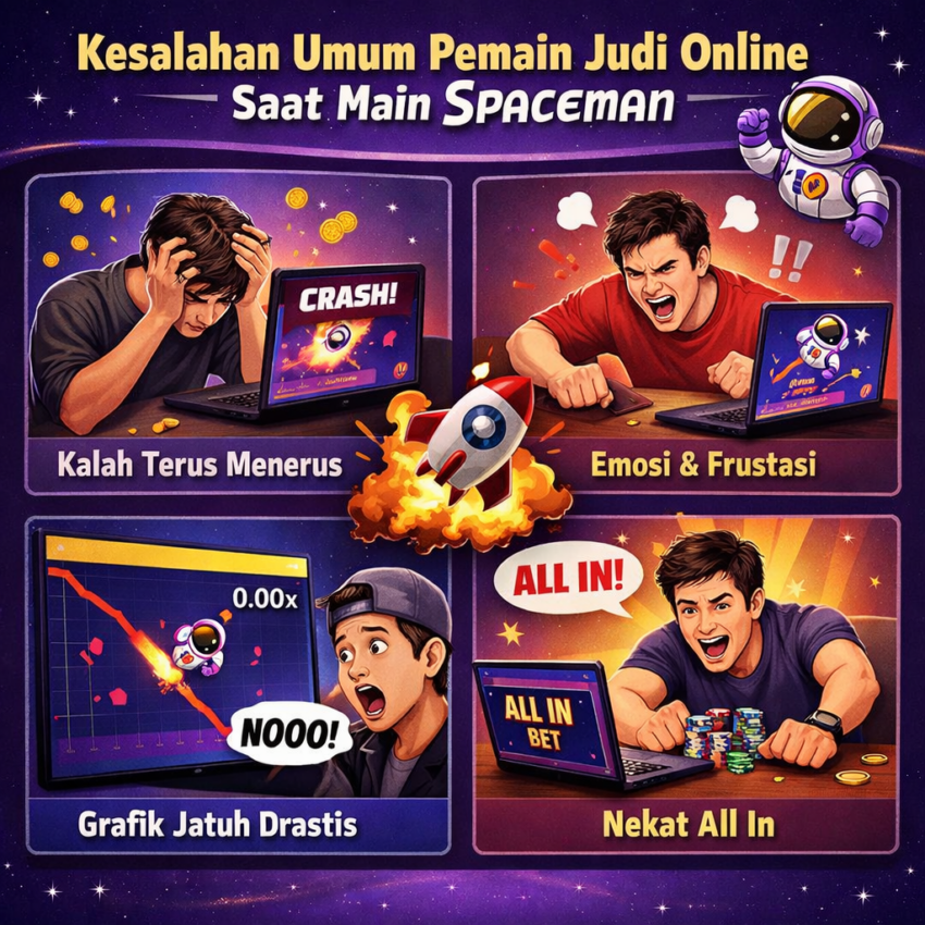 Kesalahan Umum Pemain Judi Online Saat Main Spaceman